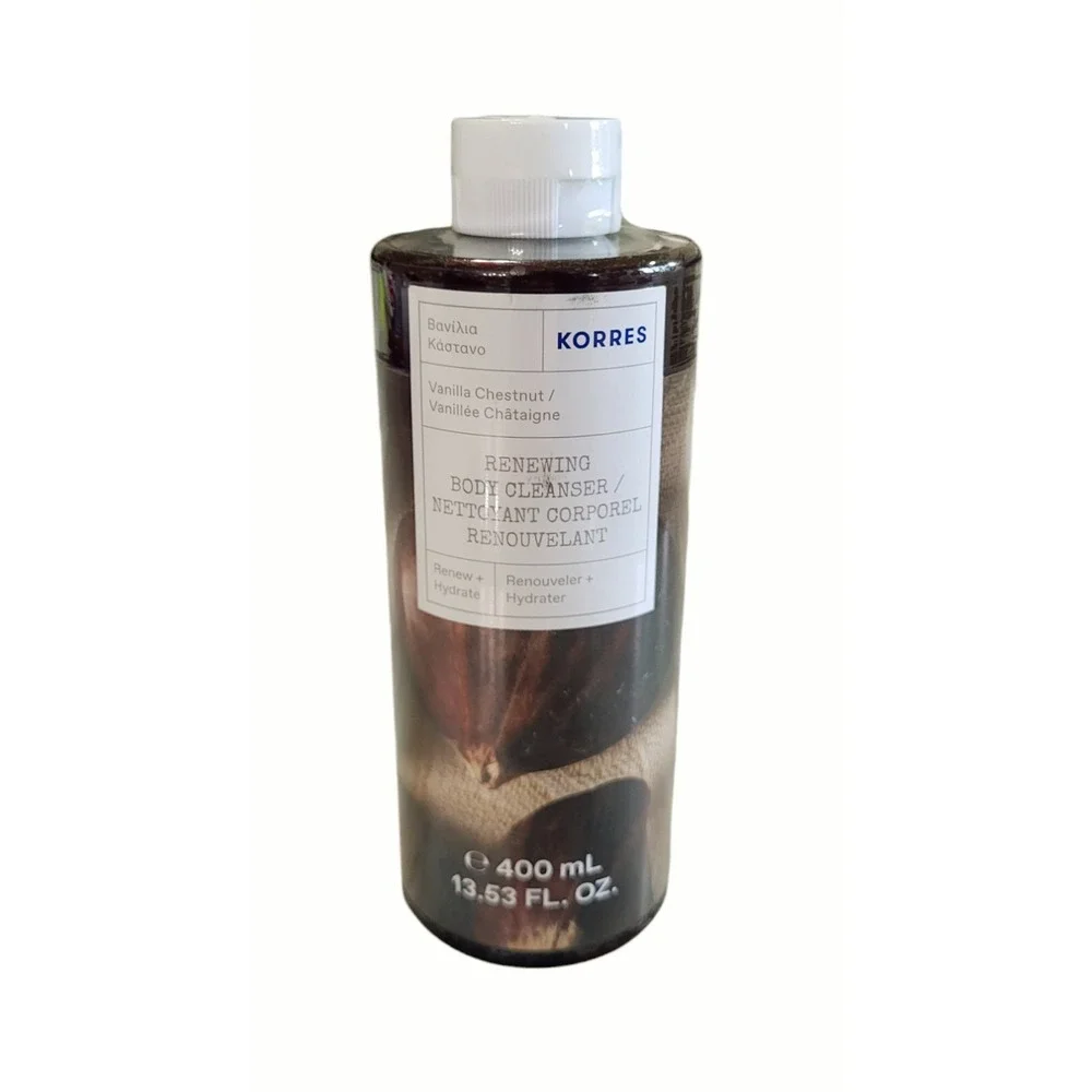 KORRES Vanilla Chestnut Renewing Body Cleanser Shower Gel 400ml / 13.5‎ oz ~ NEW